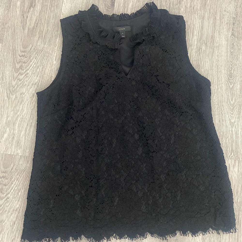 Black lace Jcrew tank top (M) in great condition